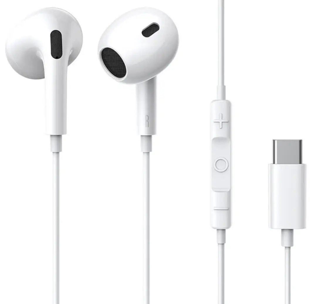 Baseus Encok CZ17 Semi-In-Ear Wired USB-C Earphones - White by HEADPHONES
