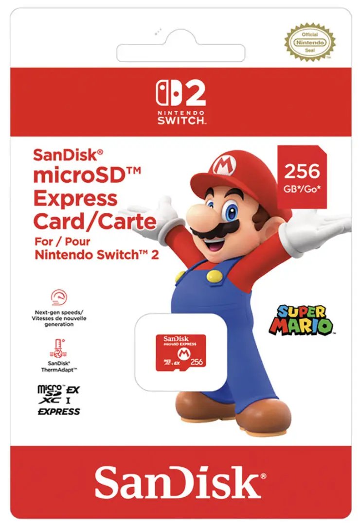 Nintendo Switch 2 SanDisk Micro SD Express Card 256GB by Accessories