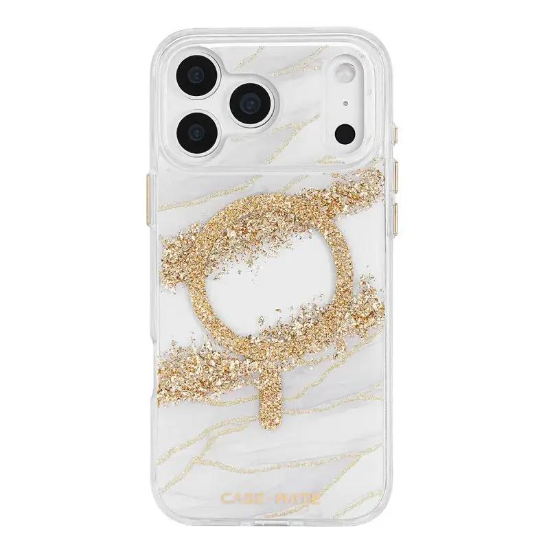 Case-Mate Karat Granite MagSafe Case - iPhone 17 - Gold by BUMPER PHONE CASE