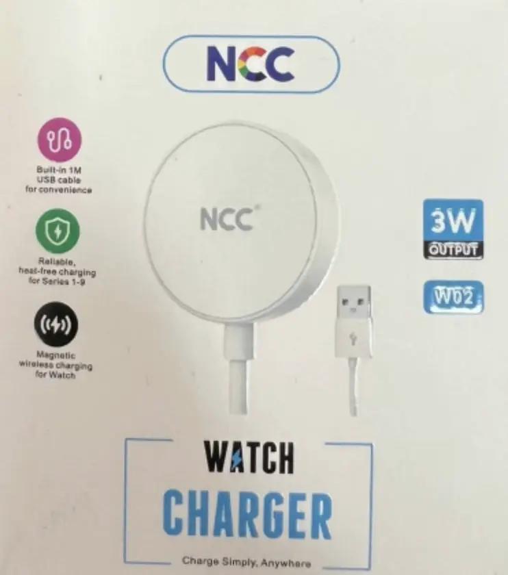 NCC W02 Watch Series 1-9 Wireless Charger - White by WIRELESS CHARGING