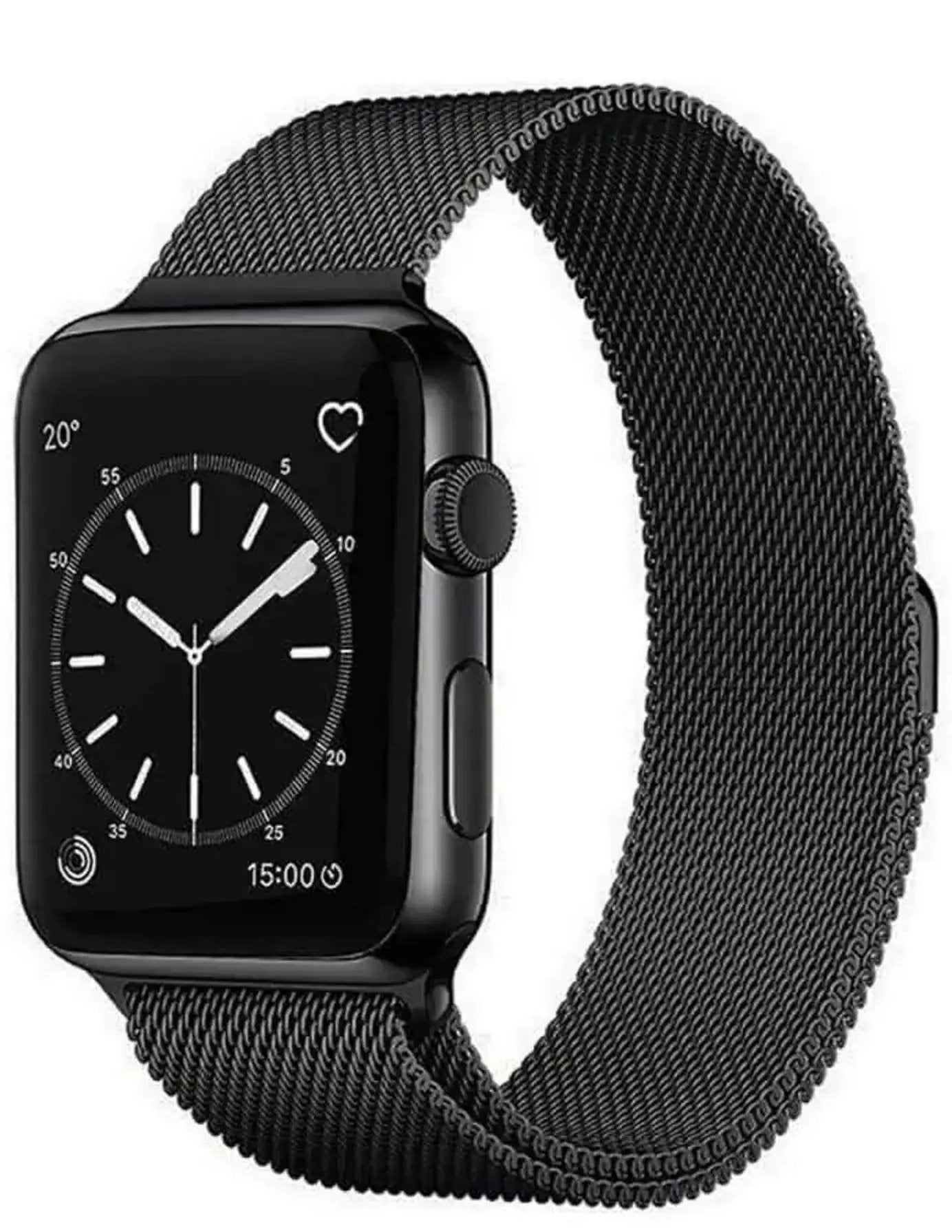 Apple Watch Milanese Stainless Steel Loop Watch Band 38mm/40mm/41mm (Series 1 - 10) - Black by WATCH ACCESSORIES