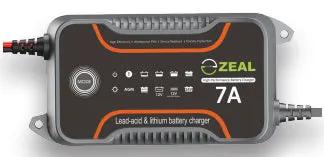 Zeal 7A Smart Battery Charger 12V/24V (3.5A) IP65 Li AGM SLA (SLZC12V7) by 12V BATTERY CHARGERS