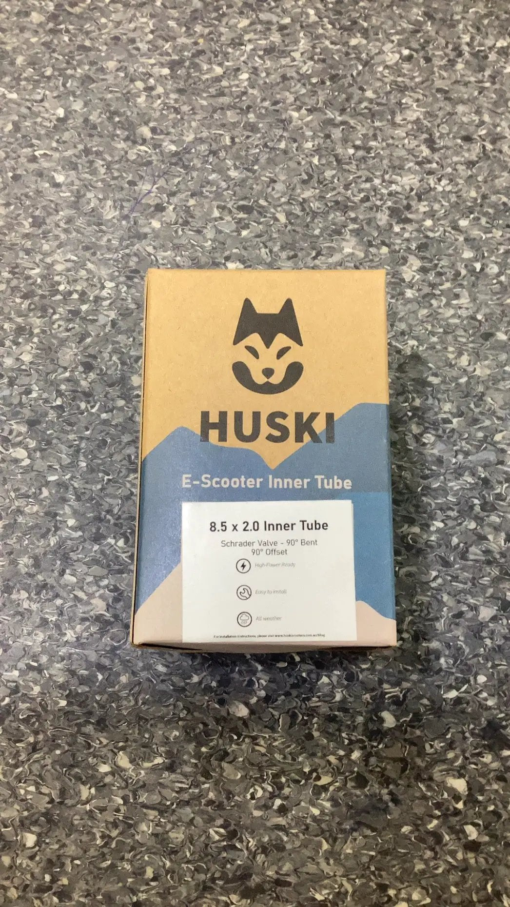 Huski E-scooter Tube 8.5" x 2" BV 90º Offset 90º (Fits 9.5x2.3) by E-SCOOTER TUBES
