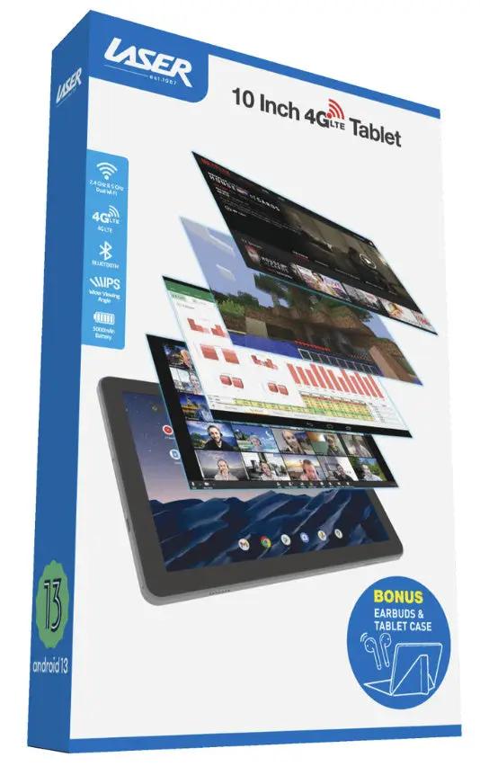 Laser 10" 4G Android Tablet Bundle by NEW TABLETS