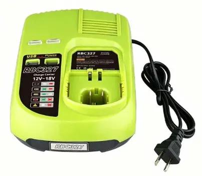 For Ryobi 18V One Plus Lithium Battery Charger P117 | P104 12V-18V Ni-cd & Ni-Mh Battery Charger (RBC327)