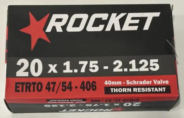 Rocket Thorn Resistant 20x1.75-2.125 40mm Schrader Valve Tube by BIKE TUBES