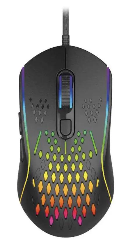 Laser Wired RGB M1210 12800 DPI Gaming Mouse - Black by KEYBOARD / MOUSE
