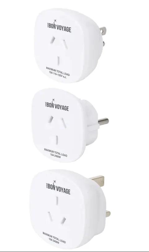 Bon Voyage USA UK EU Outbound Adaptors by TRAVEL CHARGERS