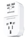 Bon Voyage USA UK HK Inbound Adaptor w 4 USB Ports by TRAVEL CHARGERS