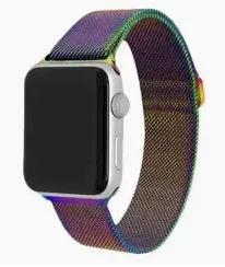 Apple Watch Milanese Stainless Steel Loop Watch Band 42mm/44mm/45mm/46mm/49mm (Series 1 - 10) - Rainbow by WATCH ACCESSORIES