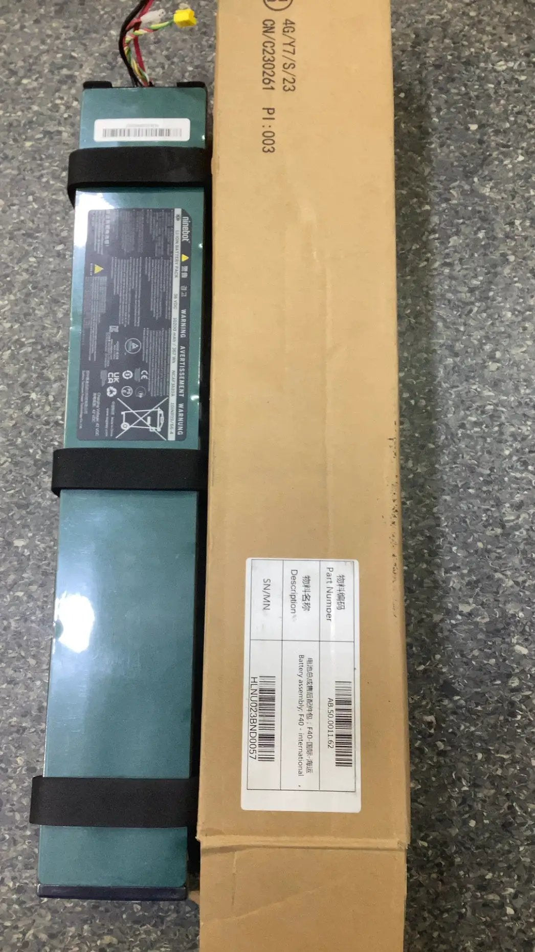 Battery assembly; F40 - international by SEGWAY NINEBOT PARTS