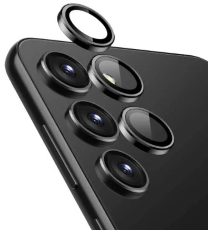 Kinglas Tempered Glass Ring Camera Lens Protector Samsung Galaxy S25 Plus - Black by CAMERA LENS