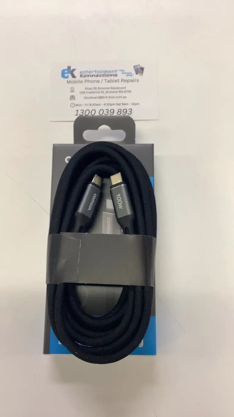 Comsol 100W USB-C to USB-C Cable 3m - Black by PHONE CABLES