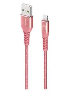 (EOL)Comsol 3m USB-A to Lightning Cable Reinforced with Aramid Fibre - Pink by PHONE CABLES