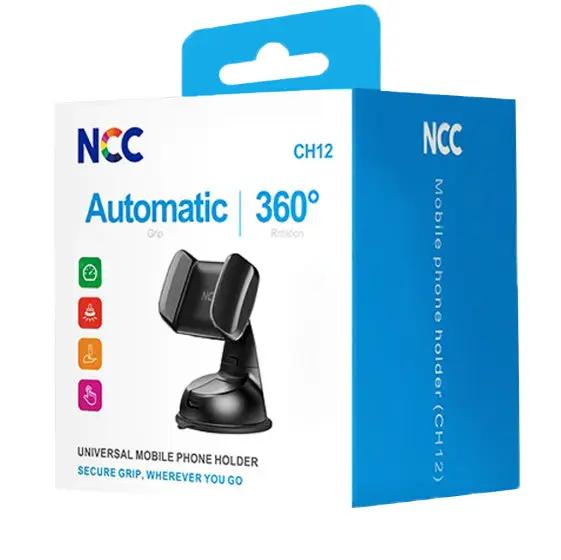 NCC CH12 Car holder with suction Black by PHONE HOLDERS