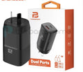 PowerBoost 65w Dual Port USB-A to USB-C Black by PHONE CHARGERS