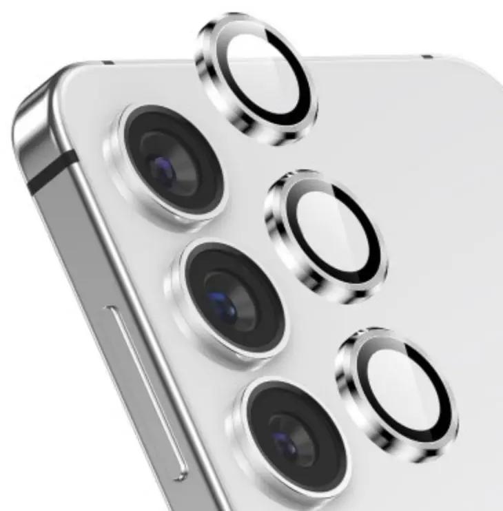 Kinglas Tempered Glass Ring Camera Lens Protector Samsung Galaxy S24 - Silver by CAMERA LENS