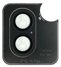 Kinglas Tempered Glass Ring Camera Lens Protector iPhone 16 / iPhone 16 Plus - Black by CAMERA LENS
