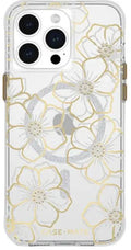 Case Mate Floral Gems MagSafe Case - iPhone 15 Pro Max - Gold by BUMPER PHONE CASE