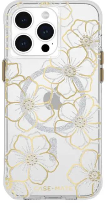 Case Mate Floral Gems MagSafe Case - iPhone 15 Pro Max - Gold by BUMPER PHONE CASE