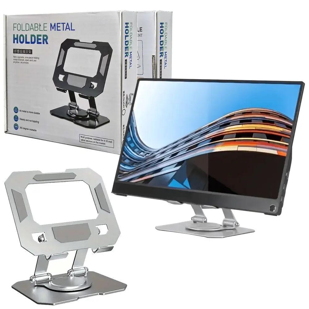 Adjustable Aluminum Alloy Metal Desk Mobile Phone Holder Stand For 4-16 inches iPhone iPad Tablet Tab Desktop (Grey) by IPAD/TABLET ACCESSORIES