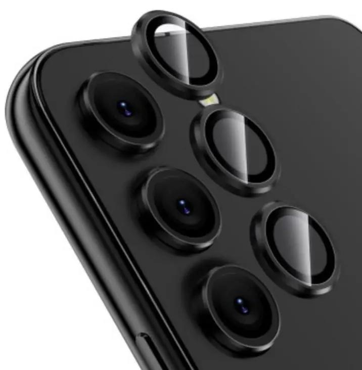 Kinglas Tempered Glass Ring Camera Lens Protector Samsung Galaxy S23 / Samsung Galaxy S23 Plus - Black by CAMERA LENS