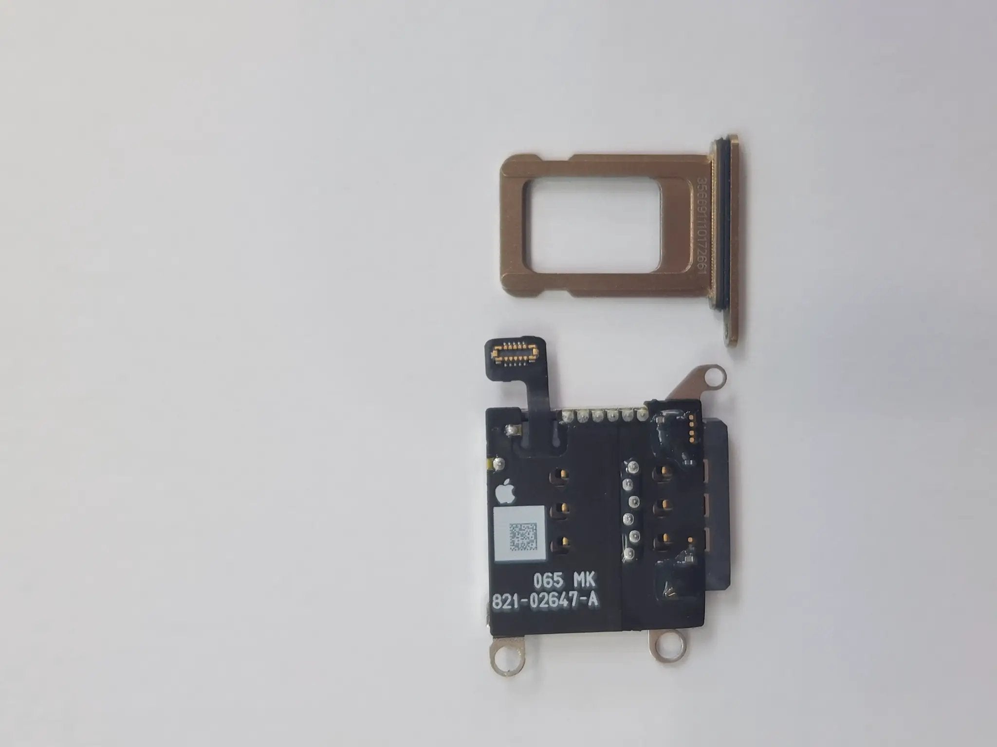 iPhone 12 Pro Sim Card Tray and Reader Holder Slot Silver - OEM Pulled by PULLED PARTS