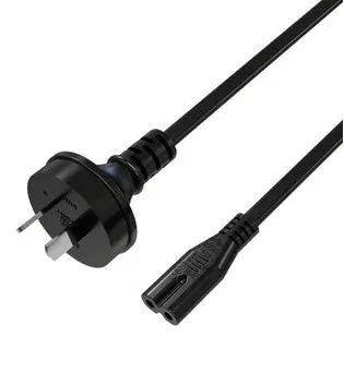 Comsol 2m Power Cable 2 Pin AU Male to IEC-C7 Female by CABLES