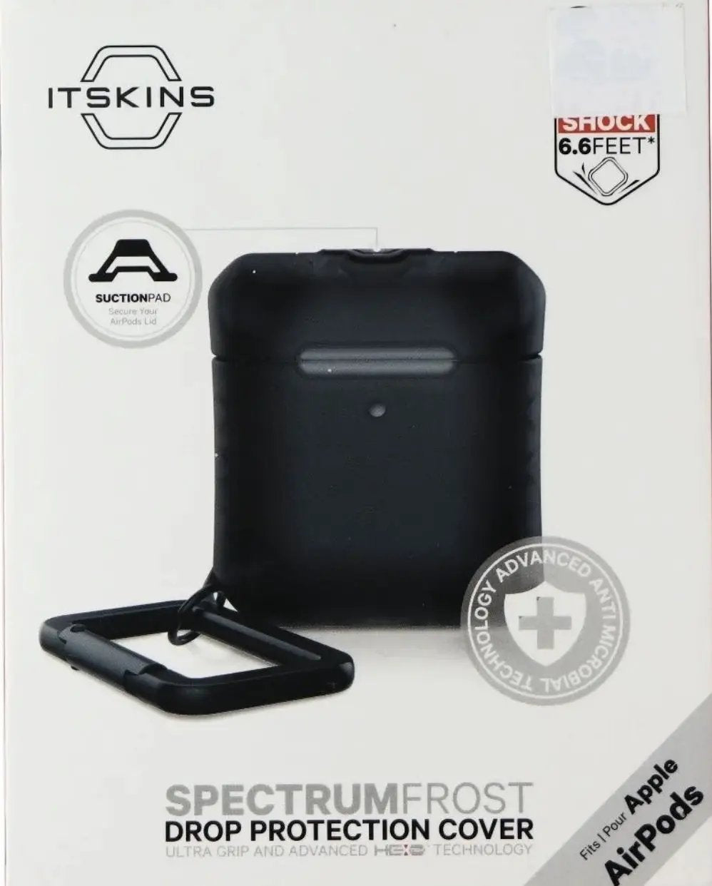 IT SKINS Apple AirPod Shock Proof Case - Black by SHOCKPROOF PHONE CASE