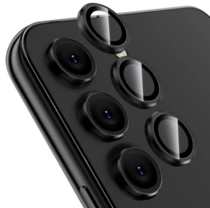 Kinglas Tempered Glass Ring Camera Lens Protector Samsung Galaxy S24 Plus - Black by CAMERA LENS