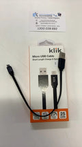 (EOL) Comsol USB-A to Micro-USB Charge & Sync Cable 25cm - Black by PHONE CABLES
