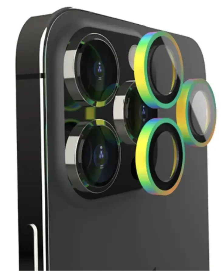 EFM Camera Lens Armour to Suit iPhone 14 Pro & iPhone 14 Pro Max - Rainbow by CAMERA LENS