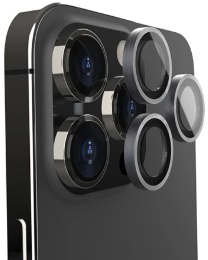 EFM Camera Lens Armour to Suit iPhone 14 Pro & iPhone 14 Pro Max - Carbon by CAMERA LENS