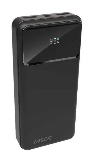 Laser 20,000mAh Powerbank 18W PD with LED Power Indicator - Black by POWER BANKS