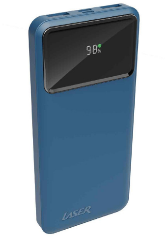 Laser 10,000mAh Powerbank 18W PD with LED Power Indicator - Navy by POWER BANKS