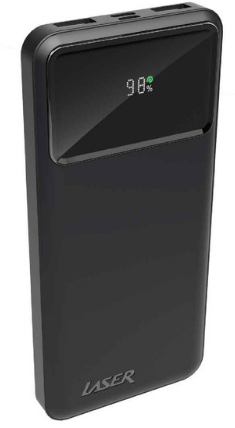 Laser 10,000mAh Powerbank 18W PD with LED Power Indicator - Black by POWER BANKS