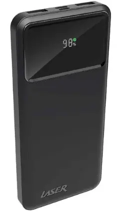 Laser 10,000mAh Powerbank 18W PD with LED Power Indicator - Black by POWER BANKS