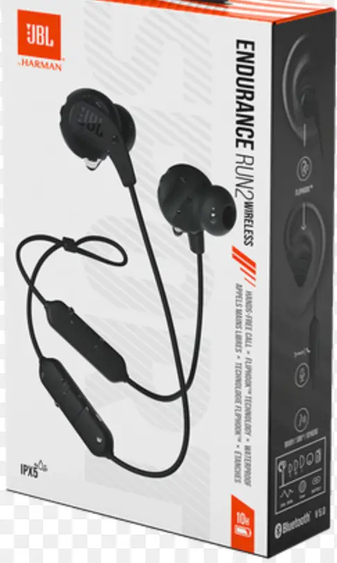 (EOL) JBL Endurance Run 2 BT In-Ear Headphones - Black by HEADPHONES