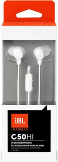 JBL C50HI Wired Earbud Stereo Earset - White by HEADPHONES