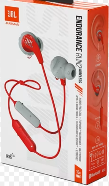 (EOL) JBL Endurance Run 2 BT In-Ear Headphones - Coral by HEADPHONES