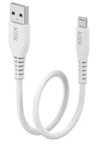 (EOL) Comsol Klik Lightning to USB Cable 25cm - White by PHONE CHARGING