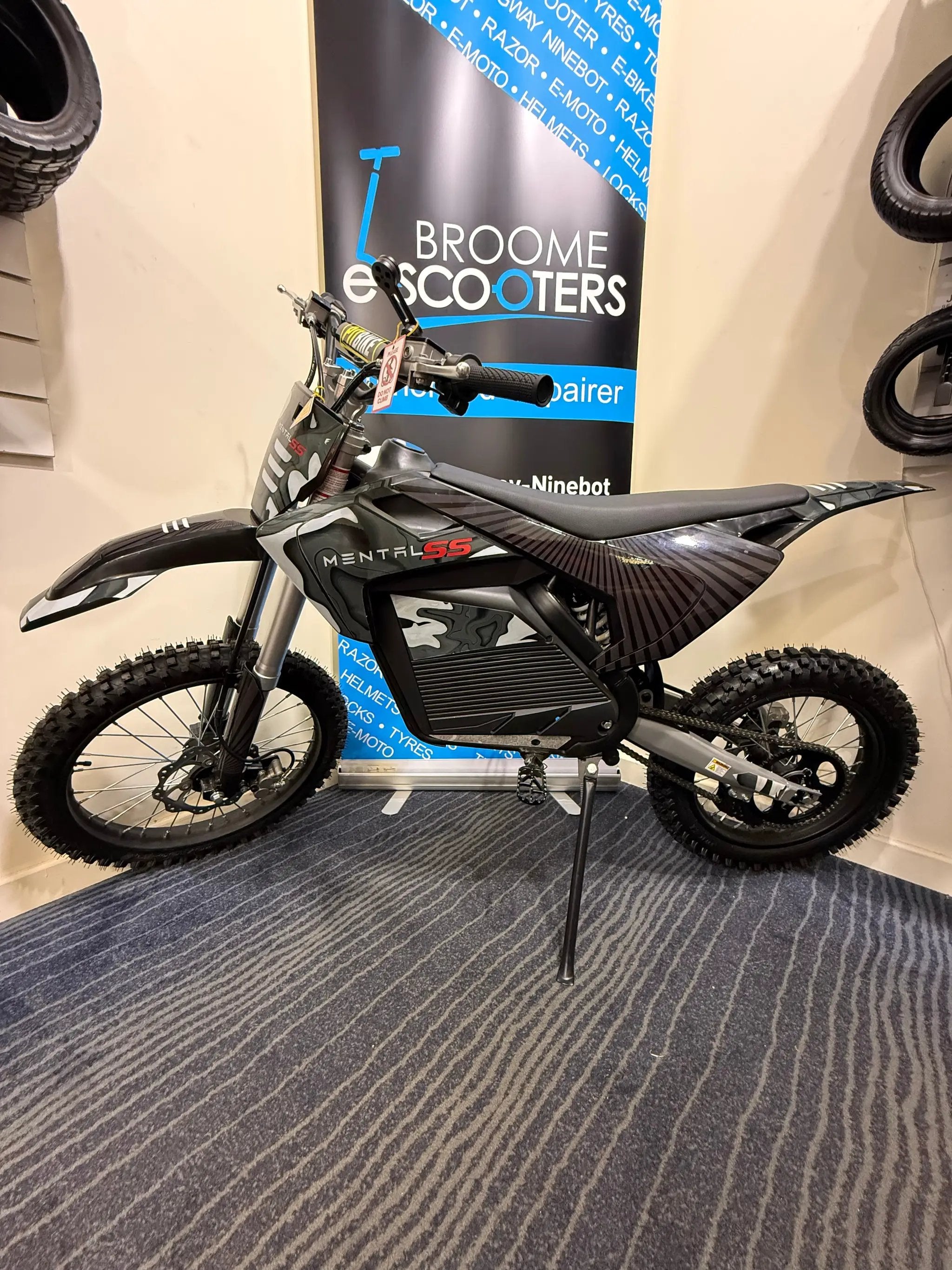 Mental SS - Dirt Bike 72v 2000w Electric Ride-On E-Bike - Black/White by E-MOTO