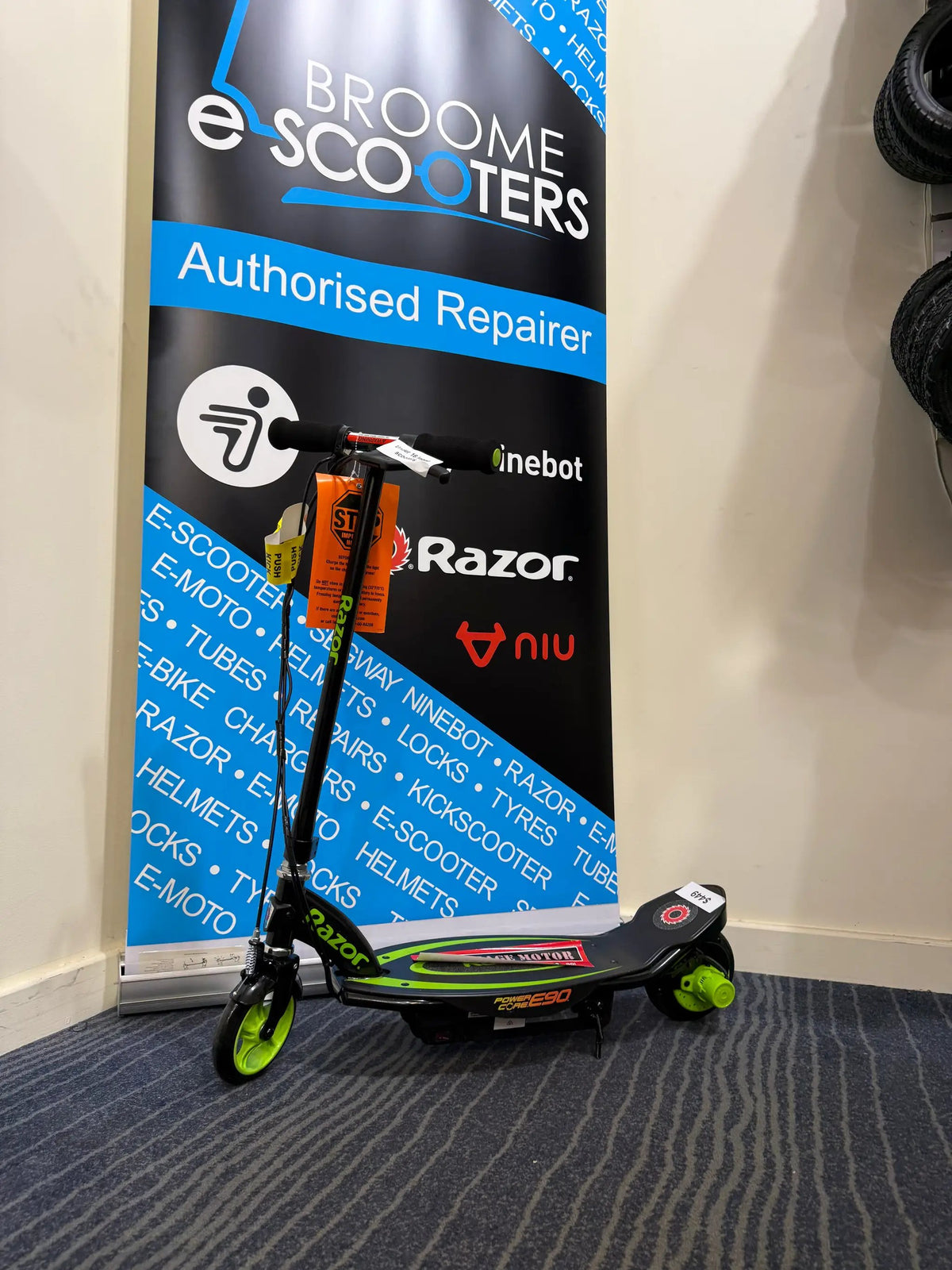 Razor Power Core E90 Electric Scooter - Green by KIDS E-SCOOTERS