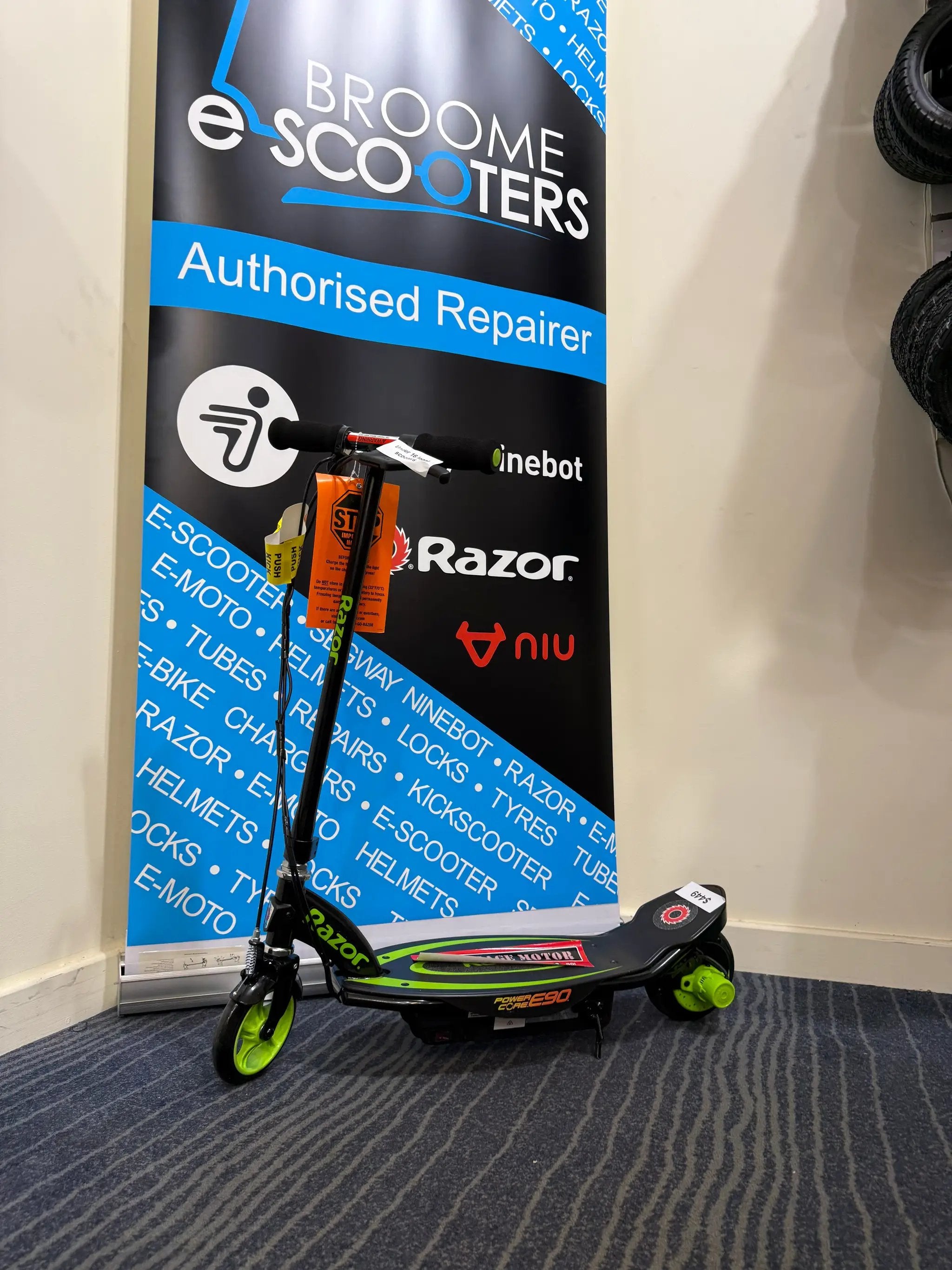 Razor Power Core E90 Electric Scooter - Green by KIDS E-SCOOTERS