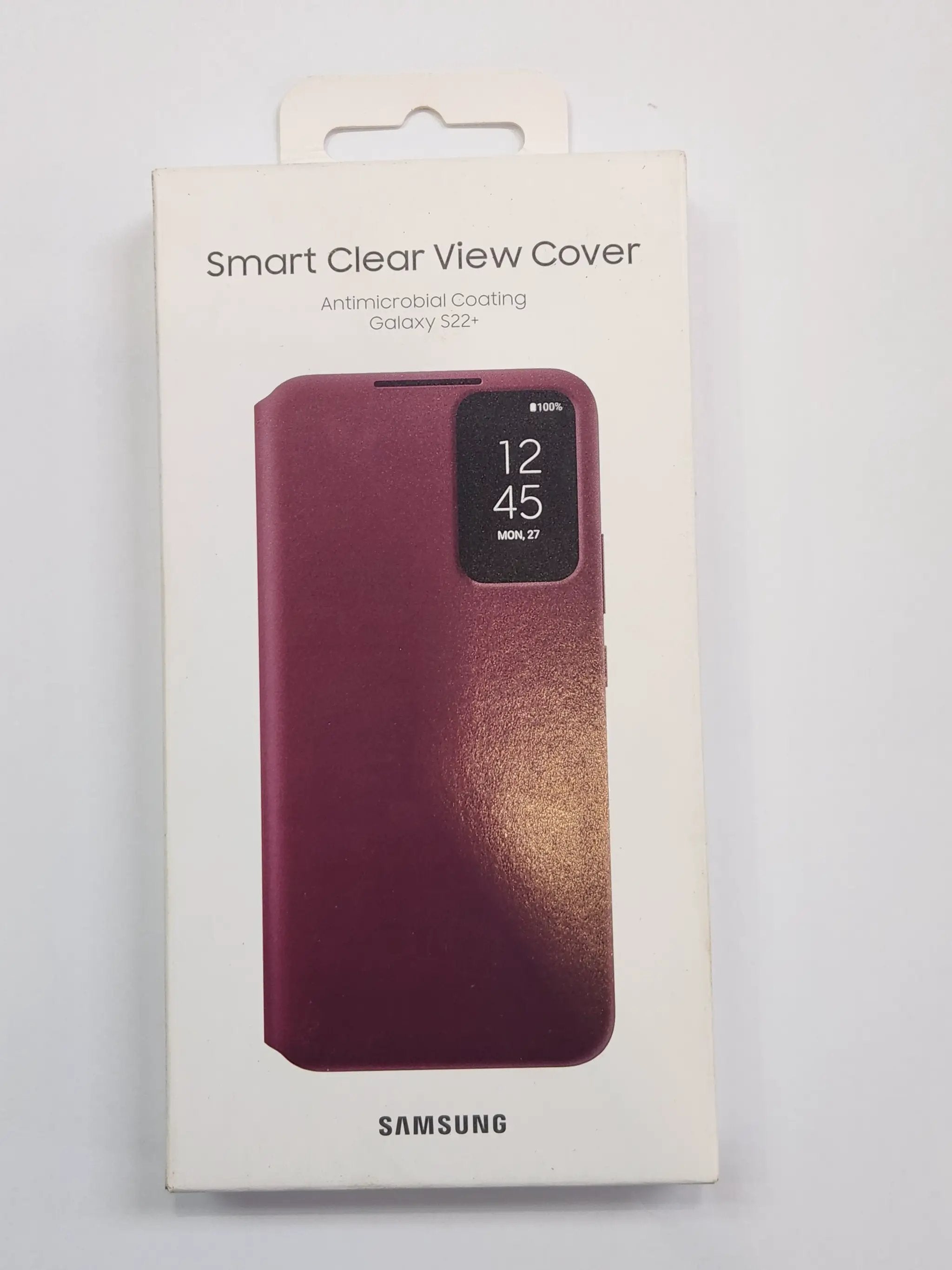 Samsung Galaxy S22 Plus Smart Clear View Cover - Burgundy by SAMSUNG PHONE CASE