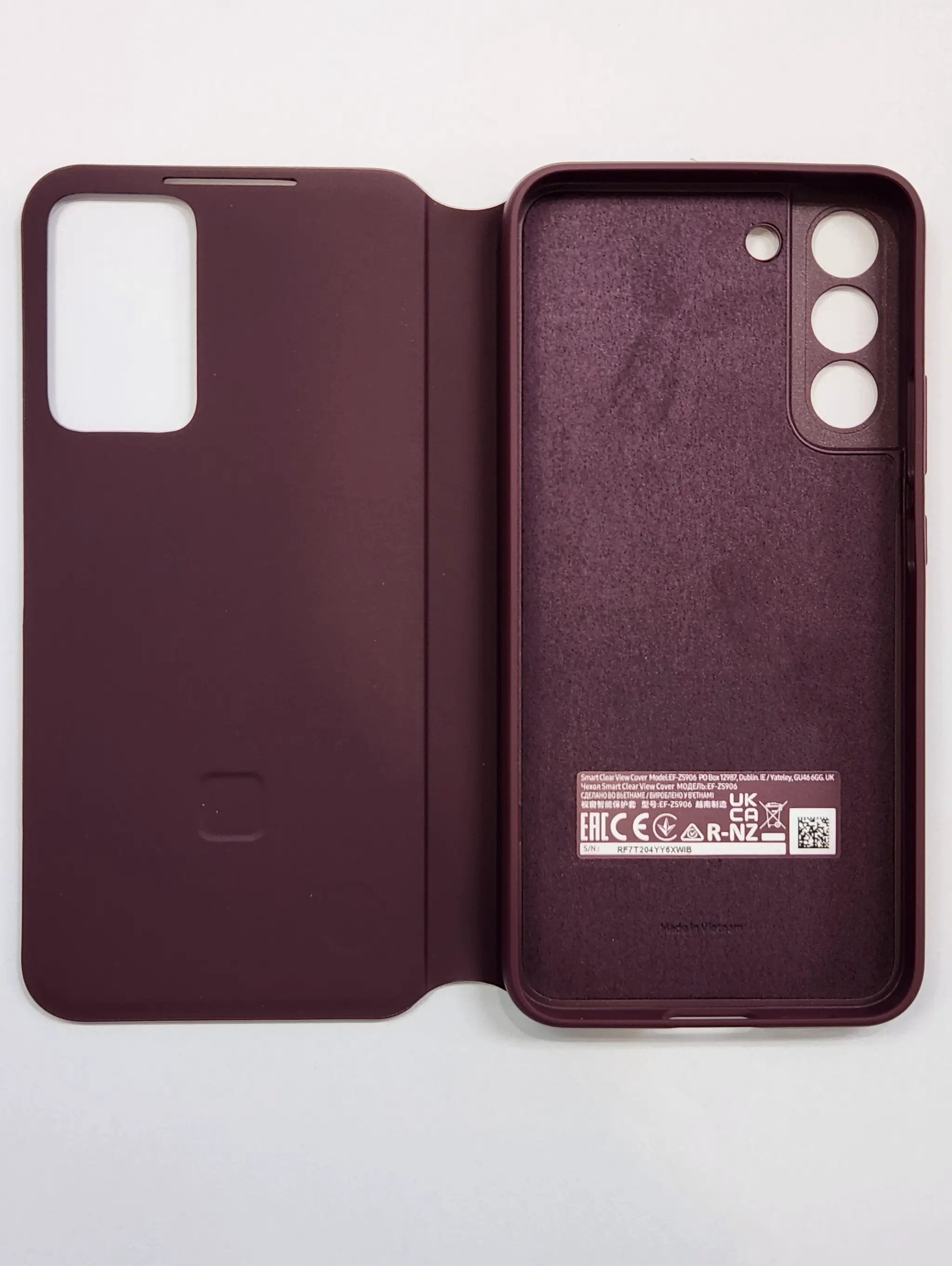 Samsung Galaxy S22 Plus Smart Clear View Cover - Burgundy by SAMSUNG PHONE CASE
