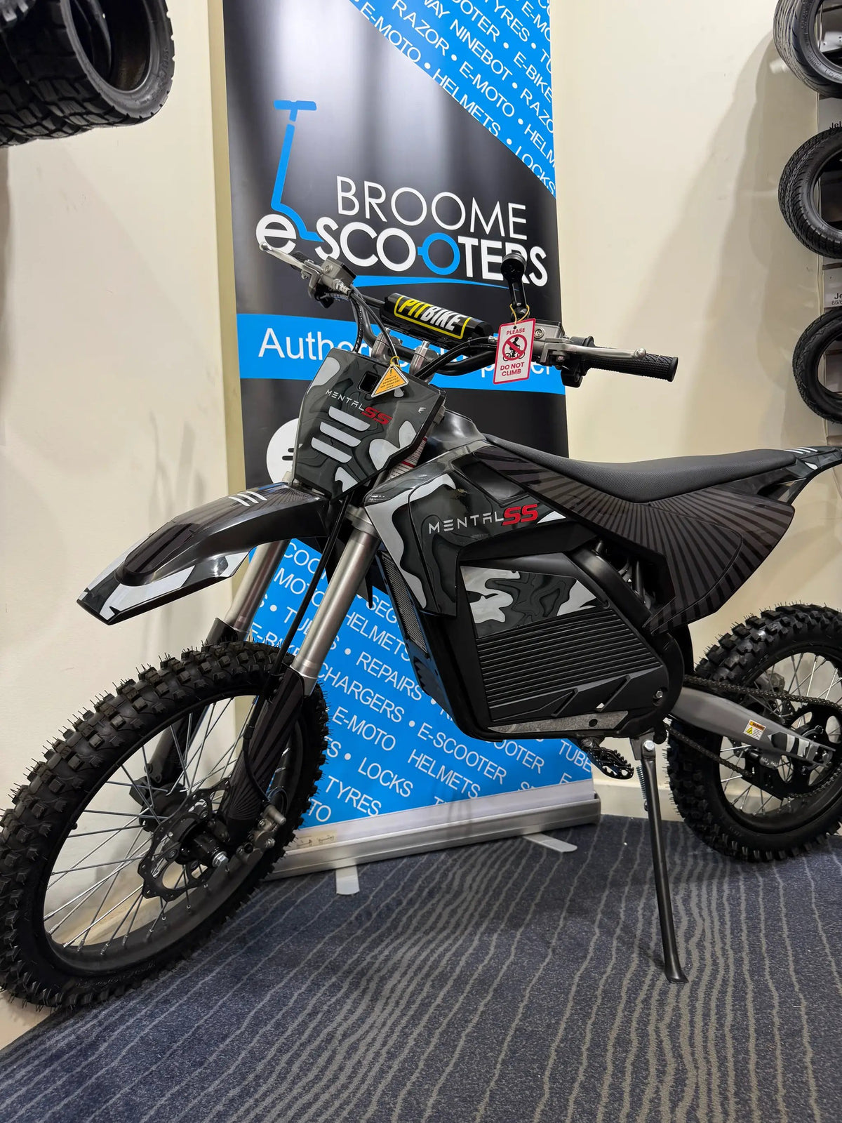 Mental SS - Dirt Bike 72v 2000w Electric Ride-On E-Bike - Black/White by E-MOTO