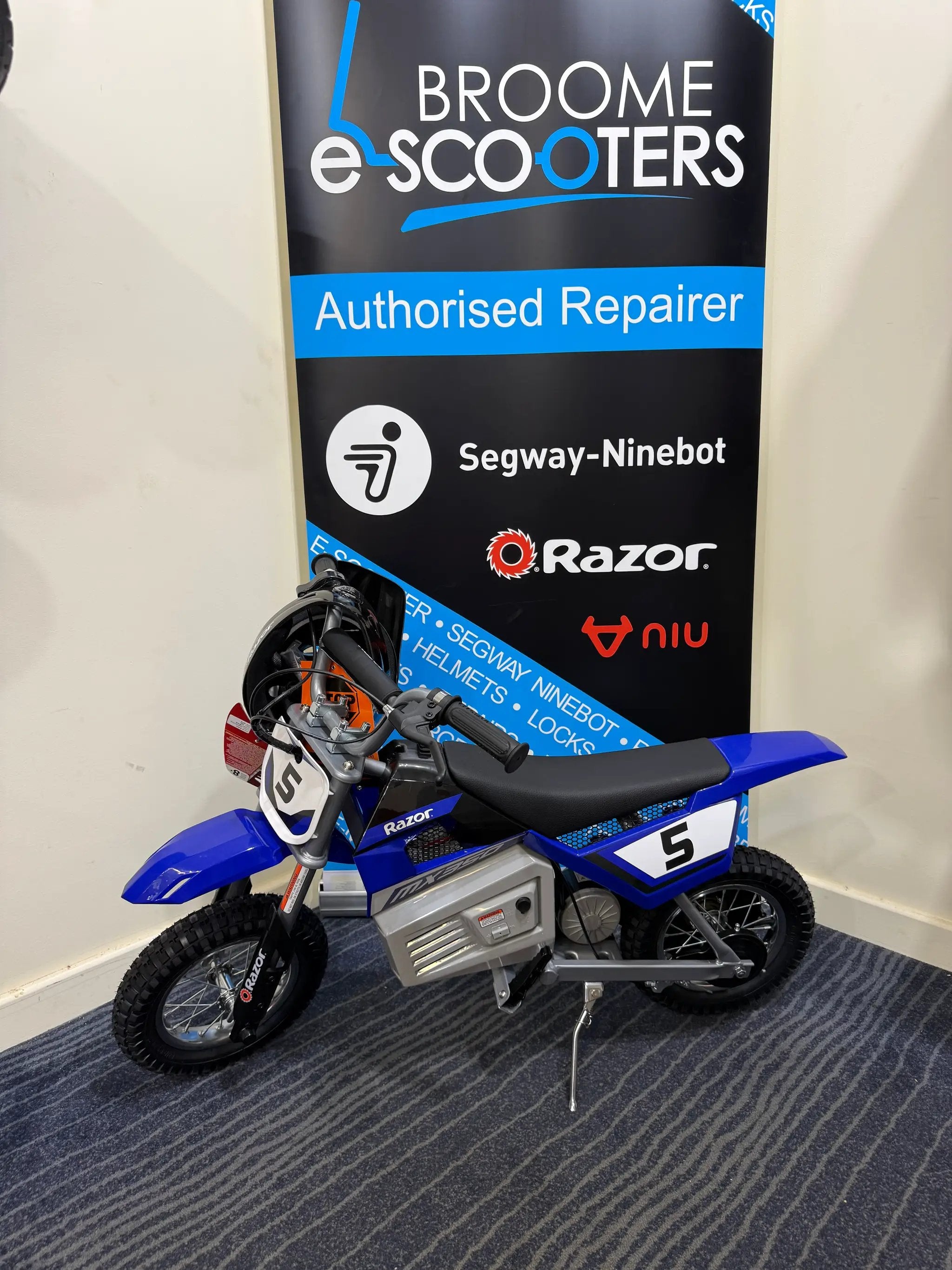 Razor MX350 Dirt Rocket Youth Sport Electric Motocross Bike - Blue Refresh for Kids 13+ by E-MOTO