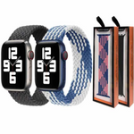 Apple Watch Stretchy Braided Nylon Fabric Loop Watch Band 42/44/45/49MM by WATCH ACCESSORIES